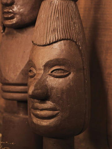 Wooden Carved African Faces